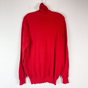 Canali Men's NWT Black Edition Bright Red Textured Turtleneck Sweater Size XL